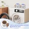 2 Pcs Wooden Laundry Pod Container, Dishwasher Pod Organizer with Lid Dishwasher Tablet Storage Box Round Dishwasher Pod Holder Laundry Bead Organizer for Kitchen (White) view 4