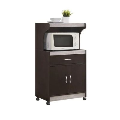 HIONJIN WoodMicrowave Kitchen Cart, 15.75 X 24.00 X 45.00