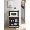 HIONJIN WoodMicrowave Kitchen Cart, 15.75 X 24.00 X 45.00 view 3
