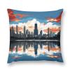 DWTJKMS Chicago Skyline Couch Throw Pillow Covers 16 "x16 Mordern Nordic Cushion Covers Stylish Square Throw Pillowcases for Sofa Couch Bed Living Room Farmhouse Decor view 1