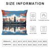 DWTJKMS Chicago Skyline Couch Throw Pillow Covers 16 "x16 Mordern Nordic Cushion Covers Stylish Square Throw Pillowcases for Sofa Couch Bed Living Room Farmhouse Decor view 2