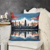 DWTJKMS Chicago Skyline Couch Throw Pillow Covers 16 "x16 Mordern Nordic Cushion Covers Stylish Square Throw Pillowcases for Sofa Couch Bed Living Room Farmhouse Decor view 3