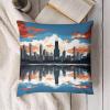 DWTJKMS Chicago Skyline Couch Throw Pillow Covers 16 "x16 Mordern Nordic Cushion Covers Stylish Square Throw Pillowcases for Sofa Couch Bed Living Room Farmhouse Decor view 4