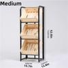 Miusocal 2/3/4 Tier Fruit and Vegetable Display Rack, Vertical Produce Stand for Kitchen Floor or Market, Space-Saving Storage Shelf for Retail Store, Root Cellar, Farmers Market(Natural,Medium) view 2