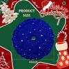 SOMUAUY Royal Blue Tree Skirt Velvet Ruffled Christmas Tree Skirt 45 Inches view 4