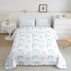 meiyoeat Cute Bowknot Comforter Set Full Size Blue Bow Bedding Set for Kids Boys Girls Princess Decor Duvet Quilt Kawaii Bedroom Decor Microfiber 3 Pcs with 2 Pillow Cases view 2