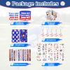 130 PCS Baseball Party Favors Set, Baseball Party Supplies Goodie Bag Stuffers with Stickers Gift Bags Silicone Bracelets Tattoos Themed Keychains for Adult Birthday Team Celebration Decorations view 2