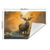 PVC Placemats Set of 6 Pcs,Non-Slip Heat Resistant Vinyl Place Mats Deer in Forest Wipeable Washable Table Mats for Kitchen Dining Table Decoration view 3
