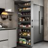7-Tier Slim Rolling Storage Cart Narrow Standing Shelves with Handle Mobile Kitchen Cabinet for Narrow Spaces Organizer for Kitchen Long-Lasting(Grey,18x6 in) view 1
