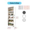 7-Tier Slim Rolling Storage Cart Narrow Standing Shelves with Handle Mobile Kitchen Cabinet for Narrow Spaces Organizer for Kitchen Long-Lasting(Grey,18x6 in) view 2
