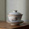 160ML Ceramic Gaiwan Cute Cat Porcelain Tureen Chinese Ancient Glaze Jingdezhen Teaset Teapot Bowl for Varied Tea Porcelain(1) view 2
