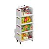 HIONJIN Kitchen Spice Storage Rack 3/4 Tier Floor Cutlery Rack for Bathroom Storage Rack Multifunctional Trolley(97.5cm*40cm) view 1
