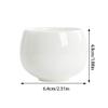 AERWYTRFS Small Tea Cups Single Kung Fu Porcelain Drinking Tea Cup Small Ceramic Personal Host White Handmade Kungfu Teacup view 2