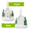 Toyvian 3 Pcs Christmas Village Houses - Winter Village with Light - Miniature Xmas Houses Decorations Desktop Ornament for Holiday Party Home Decor view 3