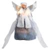 MUMTOP 12-Inch Angel Christmas Tree Topper, Angel Tree Topper with Lights Xmas Angel Figurine Ornament for Christmas Tree Home Indoor Holiday Party Decor, Blue view 1