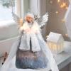 MUMTOP 12-Inch Angel Christmas Tree Topper, Angel Tree Topper with Lights Xmas Angel Figurine Ornament for Christmas Tree Home Indoor Holiday Party Decor, Blue view 4