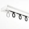 Ceiling Mount Curtain Track with Soundproof Strips Hooks Silent Rollers Curtain Rail Sliding Curtain Rod for Living Room Bedroom Office Window Flexible Easy to Install Aluminum(White,4.59 ft) view 1