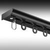 Ceiling Mount Curtain Track with Soundproof Strips Hooks Silent Rollers Curtain Rail Sliding Curtain Rod for Living Room Bedroom Office Window Flexible Easy to Install Aluminum(Black,3.94 ft) view 1