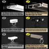 Ceiling Mount Curtain Track with Soundproof Strips Hooks Silent Rollers Curtain Rail Sliding Curtain Rod for Living Room Bedroom Office Window Flexible Easy to Install Aluminum(Black,3.94 ft) view 3