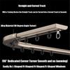 Ceiling Mount Curtain Track with Soundproof Strips Hooks Silent Rollers Curtain Rail Sliding Curtain Rod for Living Room Bedroom Office Window Flexible Easy to Install Aluminum(Black,3.94 ft) view 4