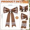 Suncalla 2 Pcs Extra Large Gingerbread Christmas Tree Topper Bow, 12x17.3 view 3
