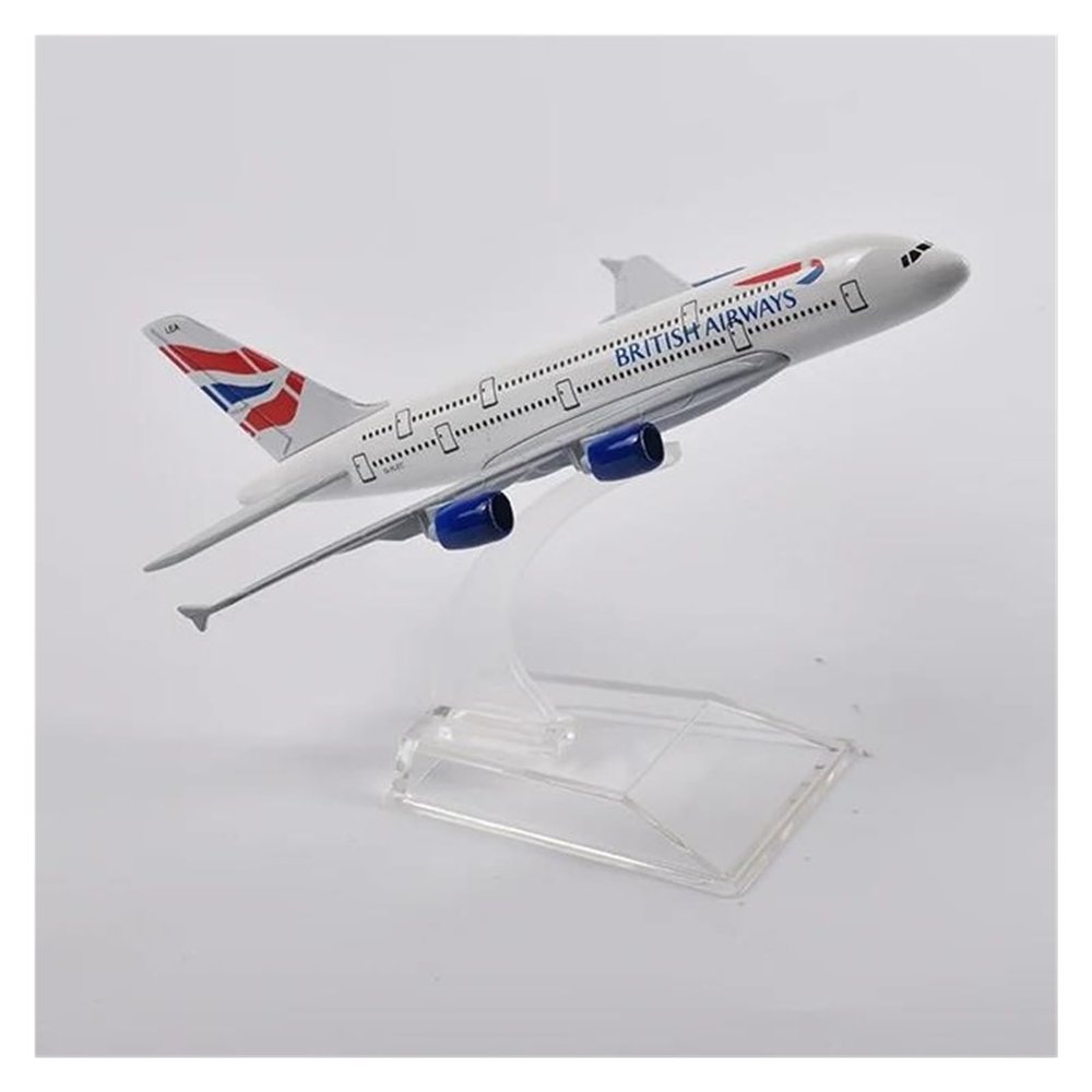 Display Scale Aircraft 16cm 1/400 for British Airways A380 Aircraft Model Diecast Metal Airplane Collection Souvenir Suitable for Gift Giving