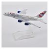 Display Scale Aircraft 16cm 1/400 for British Airways A380 Aircraft Model Diecast Metal Airplane Collection Souvenir Suitable for Gift Giving view 2