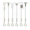 BMXZH 1.5mm Wire Rope Spring Hook Adjustable Hanging Clothesline Fixed Guardrail Lock Lifting Code Double Hole Telescopic(0.5 Meter,Type E) view 1