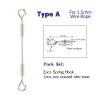 BMXZH 1.5mm Wire Rope Spring Hook Adjustable Hanging Clothesline Fixed Guardrail Lock Lifting Code Double Hole Telescopic(0.5 Meter,Type E) view 2