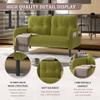 47" Loveseat Sofa, Small Couches for Small Spaces, Comfy Corduroy, Solid Wood Frame, Modern Deep Seat, 2 Seater Couch with Side Pockets for Bedroom, Living Room, Apartment, Office (Olive Green) view 4