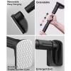 LIUZQWAED Adjustable Wardrobe Rail & Closet Rod - No-Drill Valet Clothes Bar for Bathroom, Laundry, Cloakroom Garment Nizer Rack, Silver Metal Shower Curtain Pole(0.7-1.2m) view 2