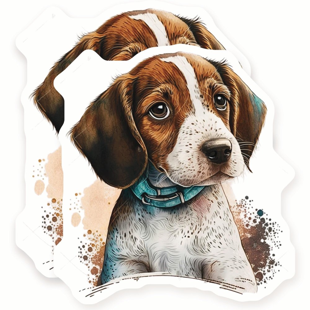 Beagle Magnets - Cute Dog - Puppy Breed - Fridge Decor - 2 Pack - 5" Wide Design - Sticks to Fridges, Lockers, Toolboxes & More - Made in USA - AQM1683