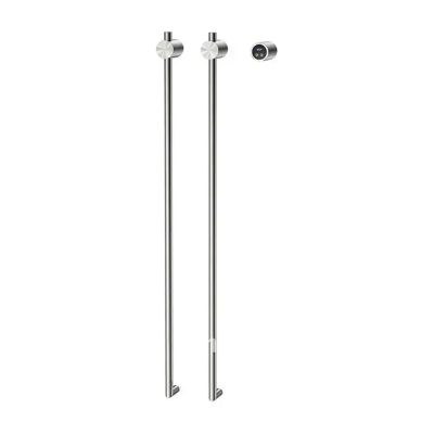 Bathroom Vertical Heated Towel Rail Bathrobe 2 Rack Electric Smart Thermal Bar Hidden Towel Warmer(Brushed Nickel,Other_110V)