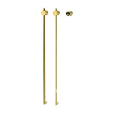 Bathroom Vertical Heated Towel Rail Bathrobe 2 Rack Electric Smart Thermal Bar Hidden Towel Warmer Towel Wire Heated(Brushed Gold,Other_110V)