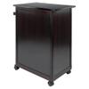 ONMYJFD Trolley Kitchen Islands & Trolleys Espresso Finish Wood Utility Kitchen Cart Organizer Cart with Wheels view 4