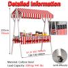 CHZDPP High Load-Bearing Capacity Metal Food Carts, Mobile Food Cart with 4 Wheels, Foldable Vendor's Stall Kiosk for Coffee/Flower/Cake/Veggies(Color 4,Small) view 2