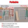 CHZDPP High Load-Bearing Capacity Metal Food Carts, Mobile Food Cart with 4 Wheels, Foldable Vendor's Stall Kiosk for Coffee/Flower/Cake/Veggies(Color 4,Small) view 4