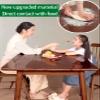 Wood Table Protector Cover Mat Frosted Tablecloth Protectors 2mm Waterproof Crystal Soft Plastic Desk Pad PVC Roll Coffee Dining Table Mat Pad Furniture Protector Mat Frosted 16"x44" Thick view 3