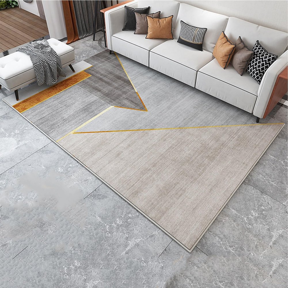 Radiant Floor Heater, Large Electric Heated Area Rug w/Adjustable Temperatur&Timer, Graphene Electric Heated Carpet Pet Pad, Waterproof, for Yoga Living Room Bedroom(E,240x160cm)