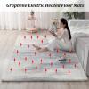 Radiant Floor Heater, Large Electric Heated Area Rug w/Adjustable Temperatur&Timer, Graphene Electric Heated Carpet Pet Pad, Waterproof, for Yoga Living Room Bedroom(E,240x160cm) view 4