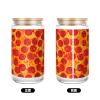 3d Pizza Pepperoni Printing 16oz Drinking Glasses Set For Coffee Accessories Iced Beer Cups,Glass Cup Reusable For Gifts view 3