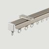 Aluminum Ceiling Mount Curtain Track with Hooks Silent Rollers Curtain Rail Sliding Curtain Rod for Living Room Bedroom Office RV-Shower and Room Divider Easy to Install(Gold,4.92 ft) view 1