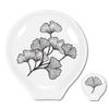 ANATTASOUL 2Pcs Coffee Ceramic Spoon Rest Ginkgo Biloba Pattern 3.34"x3.54" Cute Spoon Holder, Heat Resistant Utensil Holder for Coffee Bar Decor Women Men, Housewarming Gifts view 1