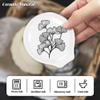 ANATTASOUL 2Pcs Coffee Ceramic Spoon Rest Ginkgo Biloba Pattern 3.34"x3.54" Cute Spoon Holder, Heat Resistant Utensil Holder for Coffee Bar Decor Women Men, Housewarming Gifts view 3