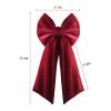 Christmas Decorations - 2 Pack Large Red Velvet Christmas Bows view 2
