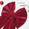Christmas Decorations - 2 Pack Large Red Velvet Christmas Bows view 3