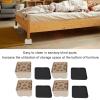 Plastic Bed & Furniture Risers | Sturdy 2200 lbs Support | Secure Rubber Pads for Beds/Sofas/Cabinets | Storage Space Solution for Small Rooms view 4