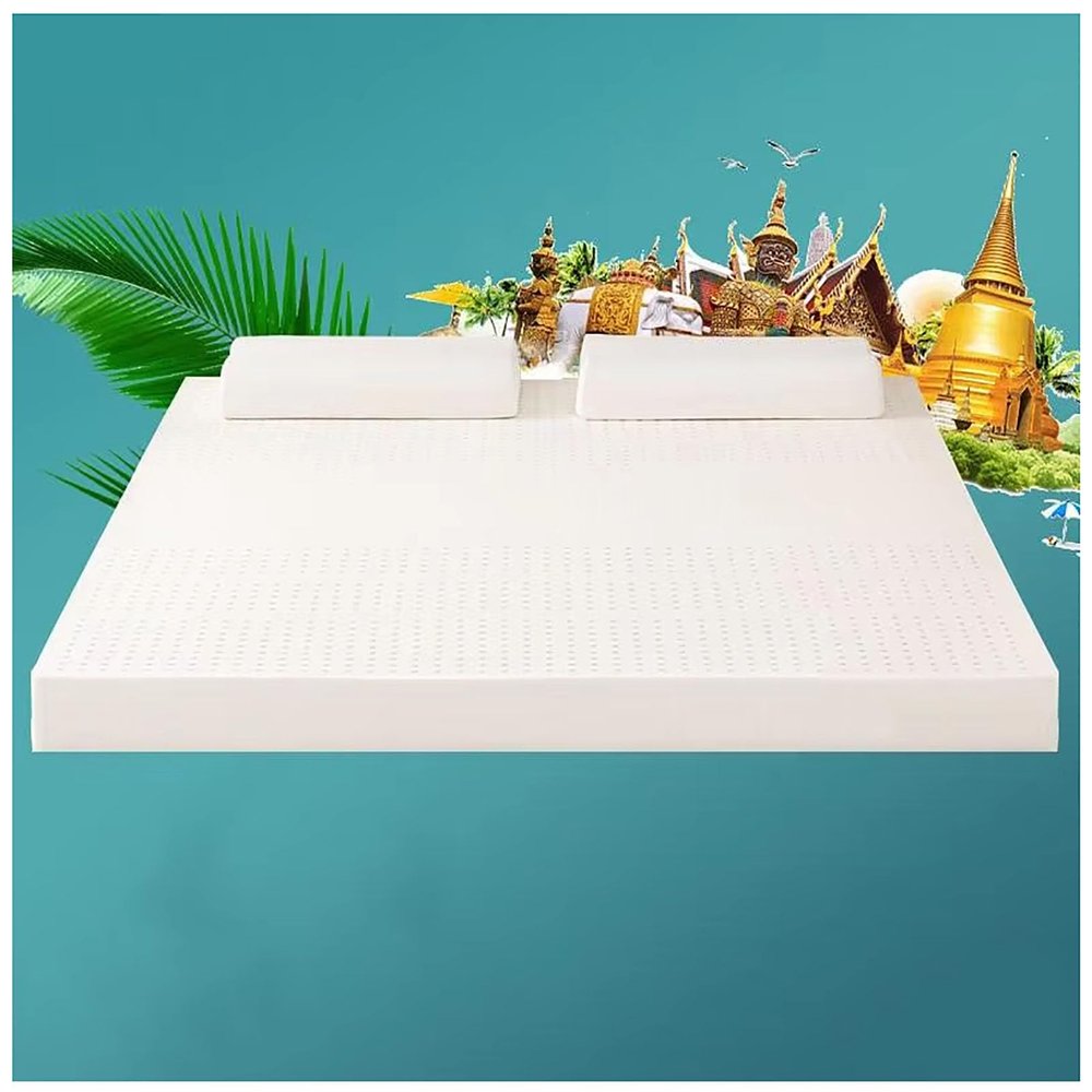10cm Thick 100% Natural Latex Mattress Topper Twin 39x75x4 inch - Durable, Breathable, Comfortable, Pressure Relief for Back Pain, Hypoallergenic, Eco-Friendly, Non-Collapse Design
