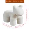Fuzzy Sherpa Horse Animal Shape Ottoman Footstool,Animal Stool with Soft Padded Cushion and Non-Slip Feet,Kids&Adult Pouffe Footstool for Bedroom,Living Room or Entryway,Gift(33*17*26inch, Red) view 2