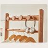 ZzleoyuUUs-12 Coat Stand Solid Wood Hanger Floor-standing Bedside Table Coat Rack Bedroom Storage Cabinet Integrated Removable Clothes view 3